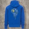 Sweat Shirt Bleu Roi Casque Blanc et jaune