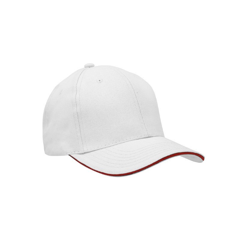 Casquette Vierge 270g 6 pans Fermeture BOUCLE Liseret 23 couleurs