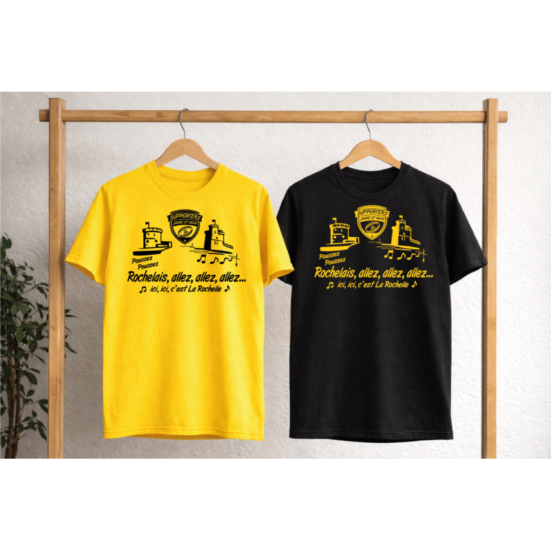 Tee-shirt  Noir supporters J&N Port de La Rochelle