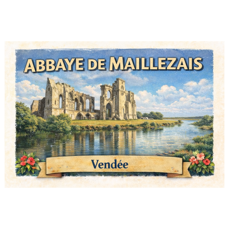 Abbaye de Maillezais – Lot 50 cartes postales – ADV