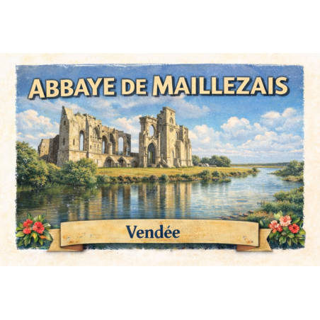 Abbaye de Maillezais – Lot 50 cartes postales – ADV