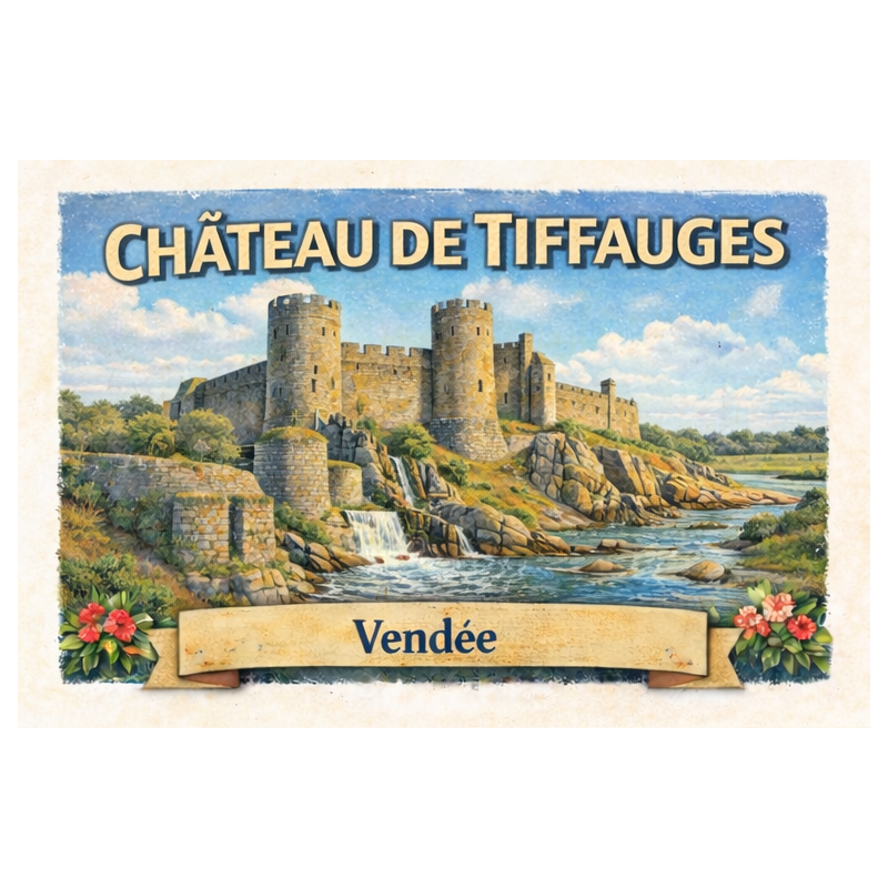 Château de Tiffauges – Lot 50 cartes postales – ADV