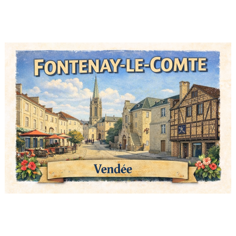 Fontenay-le-Comte – Lot 50 cartes postales – ADV