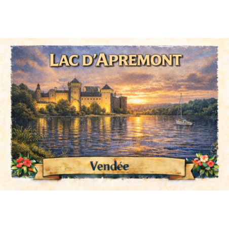 Lac d’Apremont (Coucher de soleil) – Lot 50 cartes postales – ADV