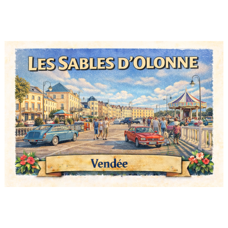 Les Sables-d’Olonne – Remblai (Années 50) – Lot 50 cartes postales – ADV