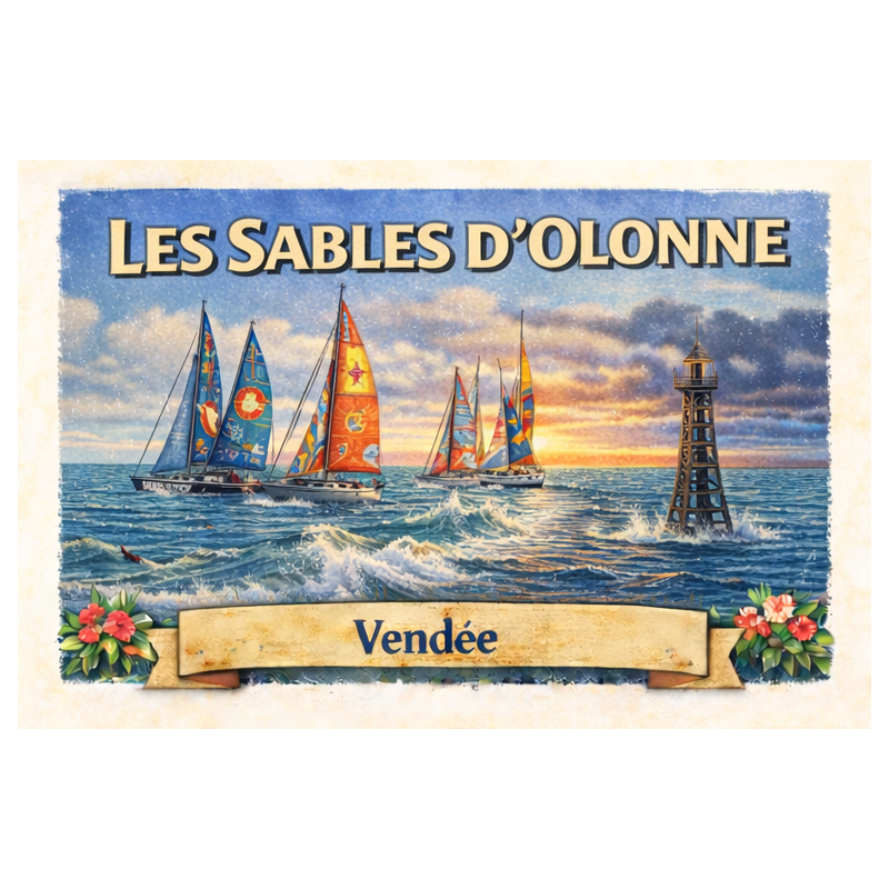 Les Sables-d’Olonne – Vendée Globe (Départ) – Lot 50 cartes postales – ADV