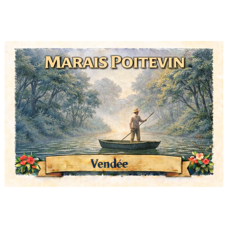 Marais Poitevin (Brume) – Lot 50 cartes postales – ADV