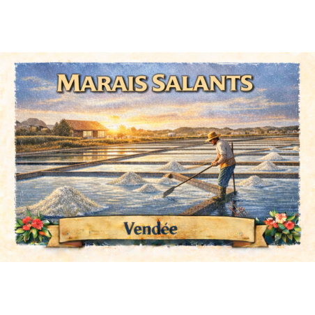 Marais salants (Récolte du sel) – Lot 50 cartes postales – ADV