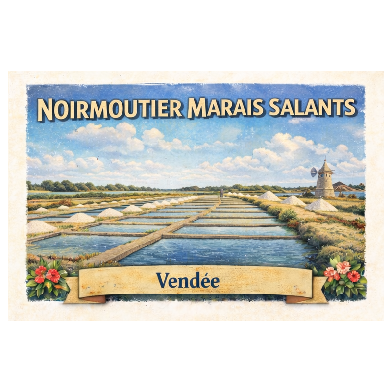 Noirmoutier (Marais salants) – Lot 50 cartes postales – ADV