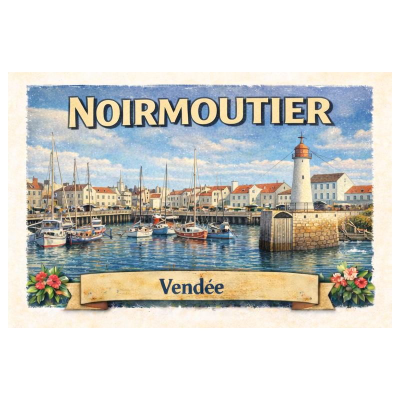 Noirmoutier (Port de l’Herbaudière) – Lot 50 cartes postales – ADV