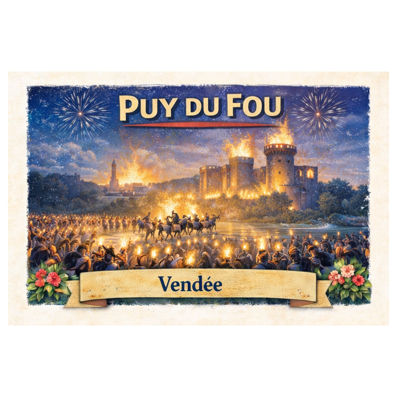 Puy du Fou – Lot 50 cartes postales – ADV