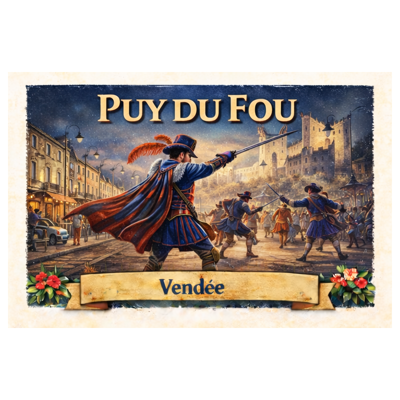 Puy du Fou (Mousquetaires) – Lot 50 cartes postales – ADV