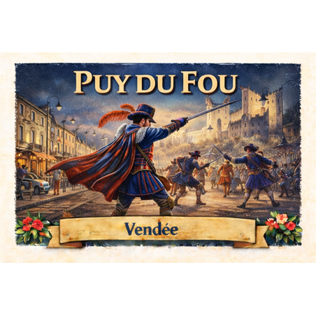 Puy du Fou (Mousquetaires) – Lot 50 cartes postales – ADV