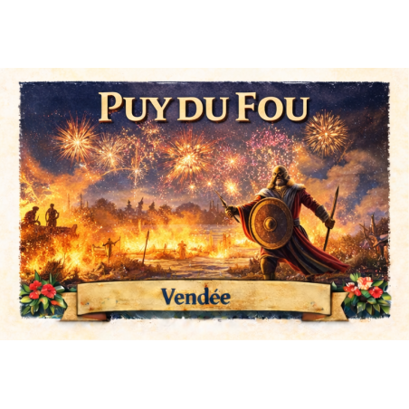 Puy du Fou (Spectacle de feu) – Lot 50 cartes postales – ADV
