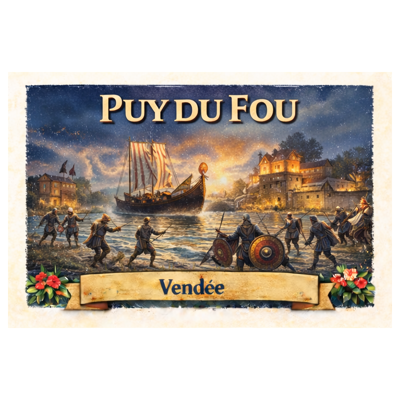 Puy du Fou (Vikings) – Lot 50 cartes postales – ADV