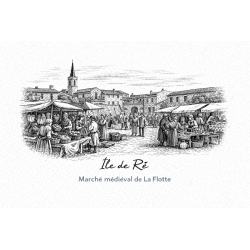 Île de Ré (Marché médiéval de La Flotte) – Lot 50 cartes postales – GRAV