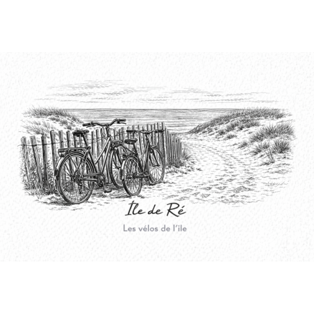 Île de Ré (Les vélos de l’île) – Lot 50 cartes postales – GRAV