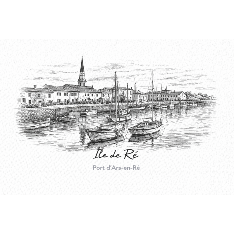 Île de Ré (Port d’Ars-en-Ré) – Lot 50 cartes postales – GRAV