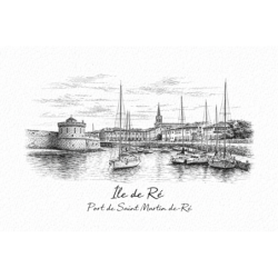 Île de Ré (Port de Saint-Martin-de-Ré) – Lot 50 cartes postales – GRAV