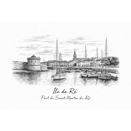 Île de Ré (Port de Saint-Martin-de-Ré) – Lot 50 cartes postales – GRAV