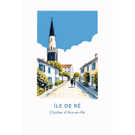 Île de Ré – Clocher d’Ars-en-Ré – Lot 50 cartes postales – ADV