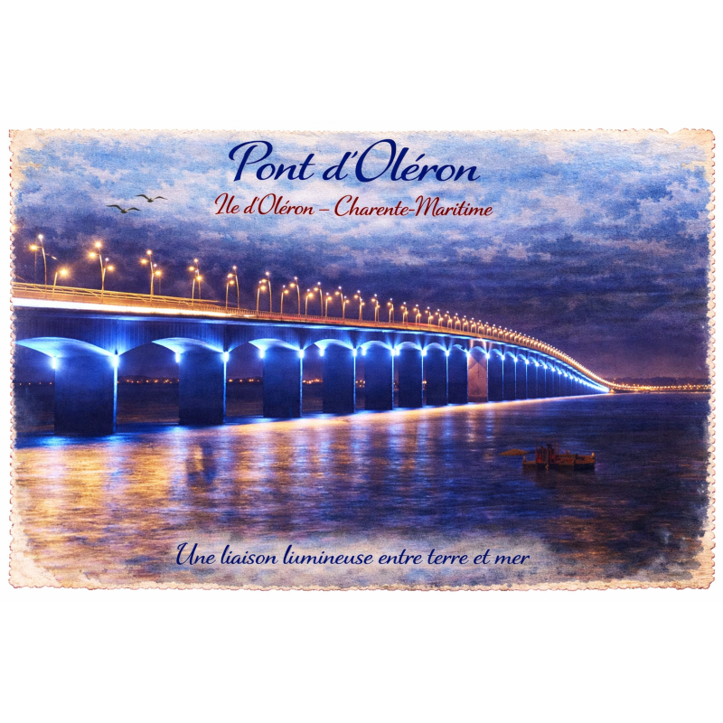 Île d’Oléron – Pont d’Oléron (Nocturne) – Lot 50 cartes postales – AQUA