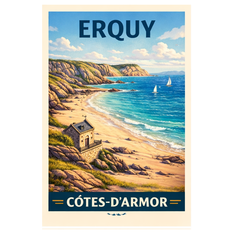 Côtes-d’Armor – Erquy – Lot 50 cartes postales – ADV