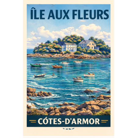 Côtes-d’Armor – Ile aux Fleurs – Lot 50 cartes postales – ADV