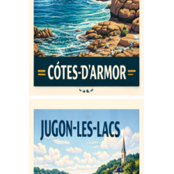 Côtes-d’Armor – Jugon les Lacs – Lot 50 cartes postales – ADV