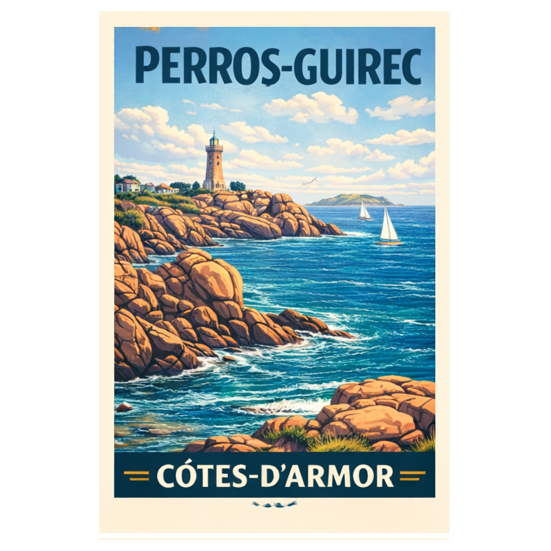 Côtes-d’Armor – Perros Guirec – Lot 50 cartes postales – ADV