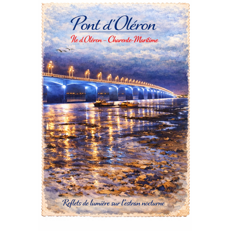Charente-Maritime – Pont d’Oléron (Estran, nuit) – Lot 50 cartes postales – AQUA