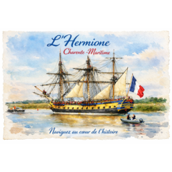 Charente-Maritime – L’Hermione – Lot 50 cartes postales – AQUA