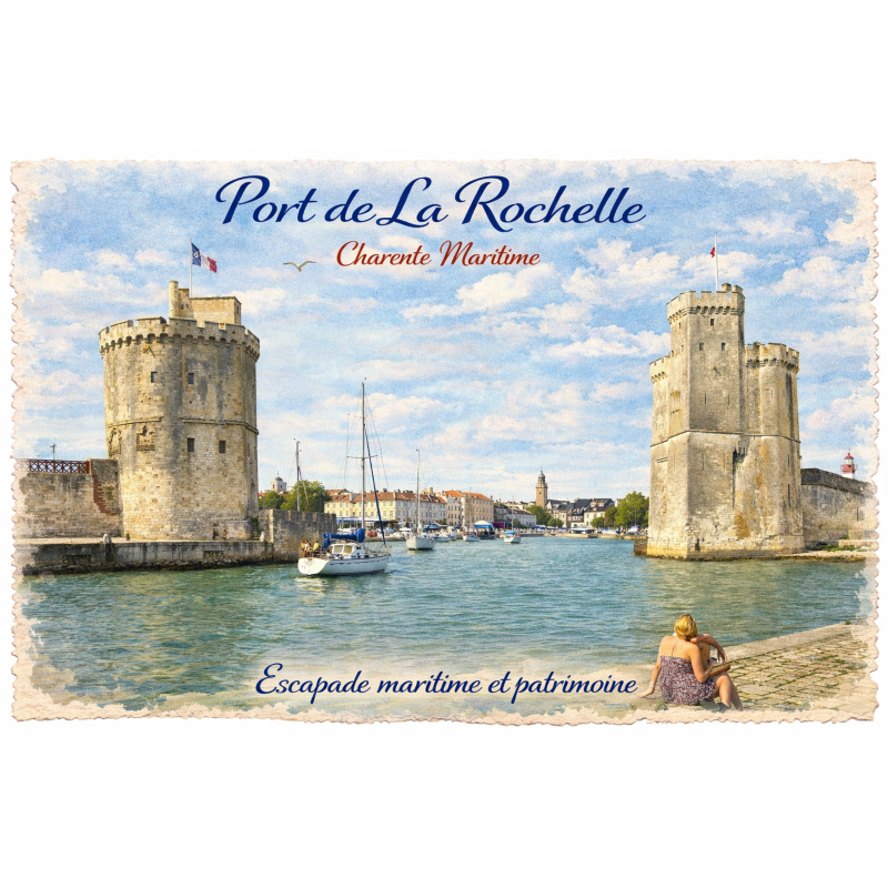 Charente-Maritime – Port de La Rochelle – Lot 50 cartes postales – AQUA