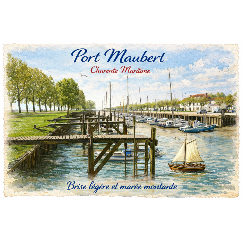 Charente-Maritime – Port Maubert (Marée) – Lot 50 cartes postales – AQUA