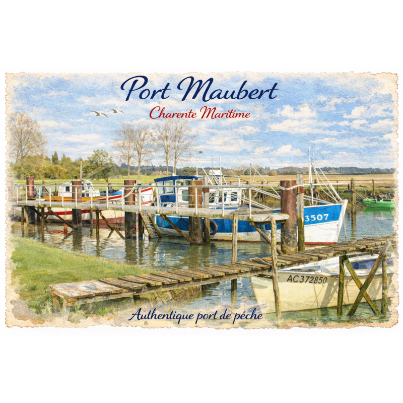 Charente-Maritime – Port Maubert (Pêche) – Lot 50 cartes postales – AQUA