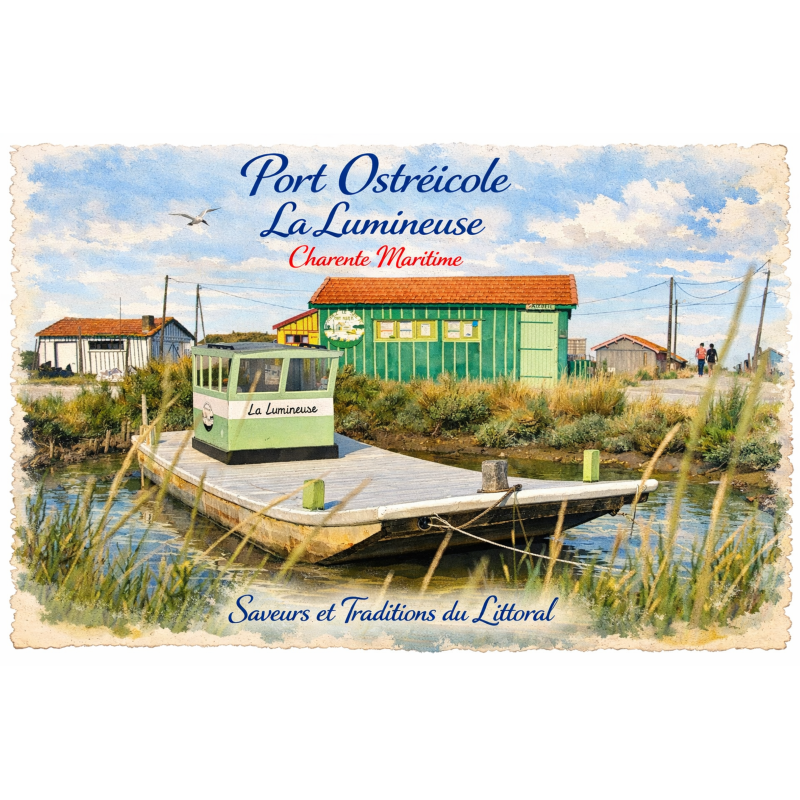 Charente-Maritime – Port ostréicole “La Lumineuse” – Lot 50 cartes postales – AQUA