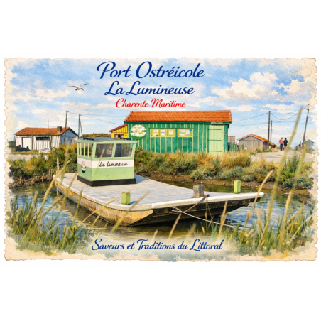 Charente-Maritime – Port ostréicole “La Lumineuse” – Lot 50 cartes postales – AQUA