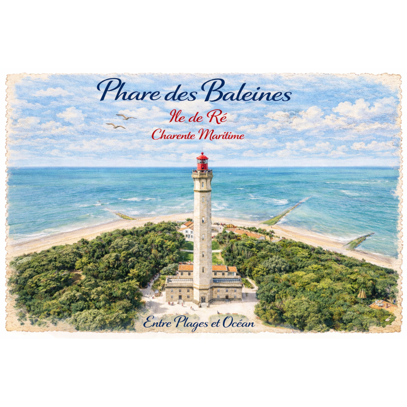 Charente-Maritime – Phare des Baleines (Aérien) – Lot 50 cartes postales – AQUA