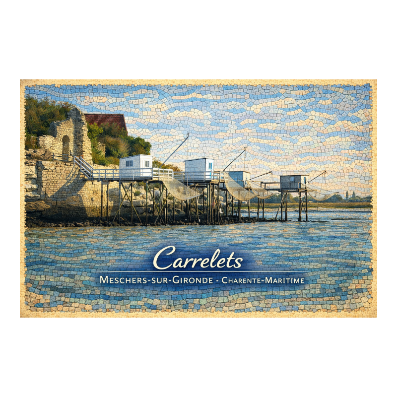 Charente-Maritime – Carrelets – Meschers-sur-Gironde – Lot 50 cartes postales – MZK