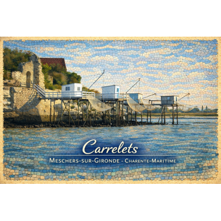 Charente-Maritime – Carrelets – Meschers-sur-Gironde – Lot 50 cartes postales – MZK