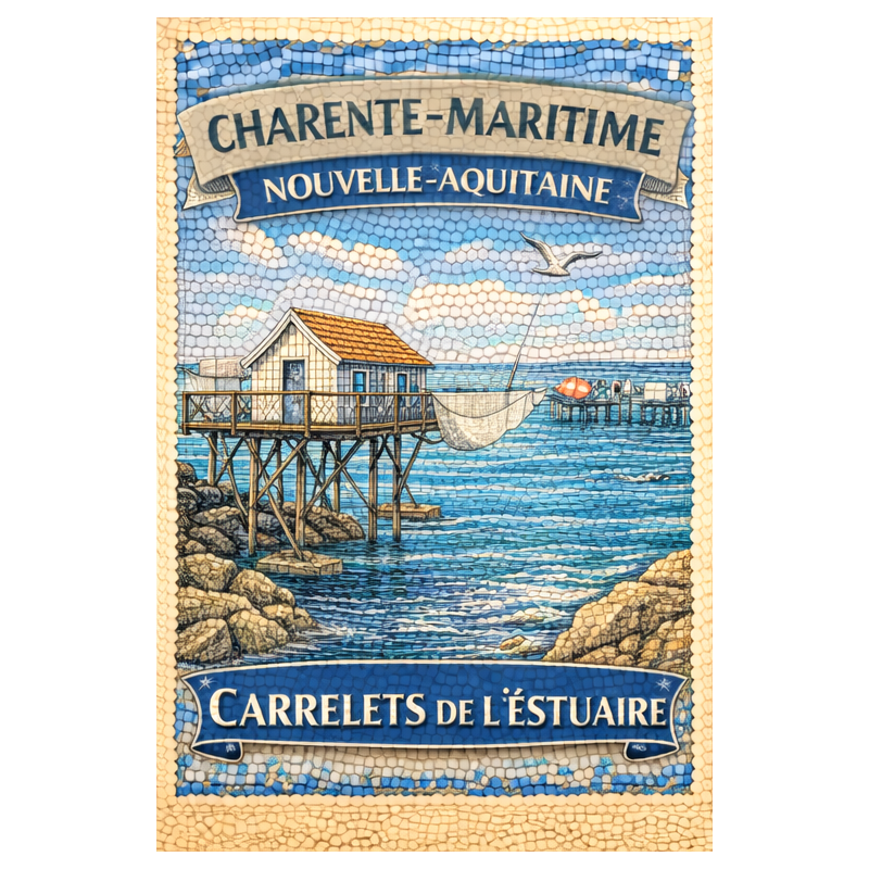 Charente-Maritime – Carrelets Estuaire – Lot 50 cartes postales – MZK