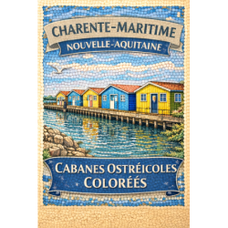Charente-Maritime – Cabanes Ostreicoles Colorees – Lot 50 cartes postales – MZK