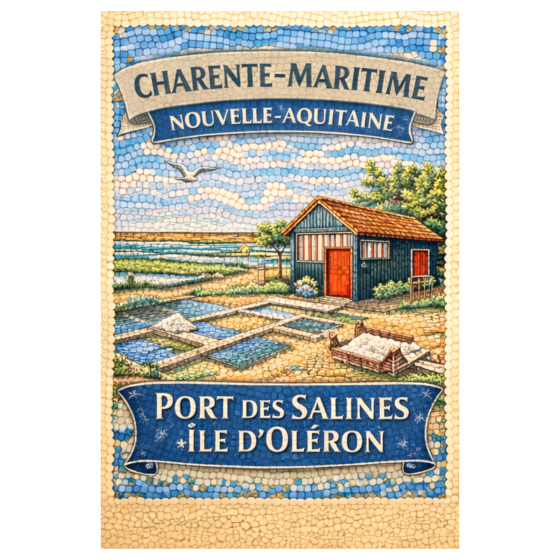 Charente-Maritime – Port Des Salines Oleron – Lot 50 cartes postales – MZK