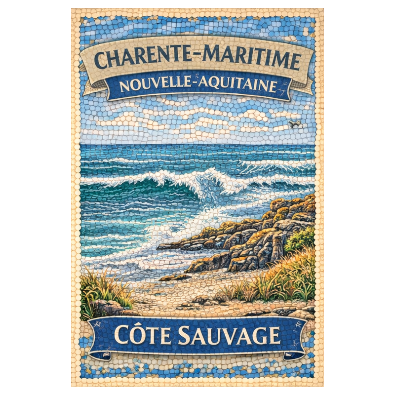 Charente-Maritime – Cote Sauvage – Lot 50 cartes postales – MZK