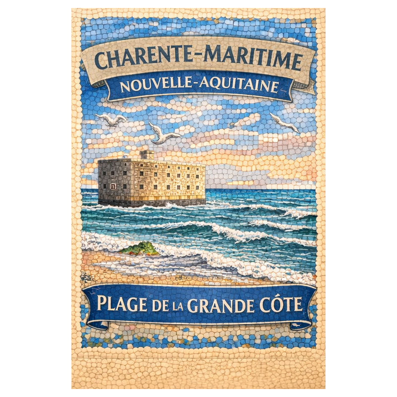 Charente-Maritime – Plage Grande Cote – Lot 50 cartes postales – MZK