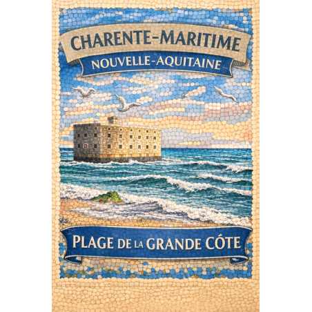 Charente-Maritime – Plage Grande Cote – Lot 50 cartes postales – MZK