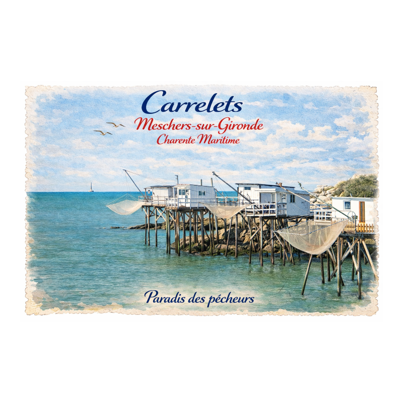 Carrelets Meschers-sur-Gironde – AQUA – Cartes Postales (x25)
