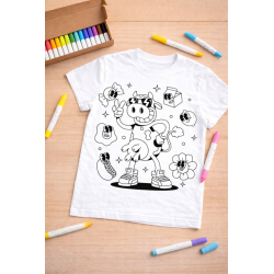 Tshirt à colorier Vache