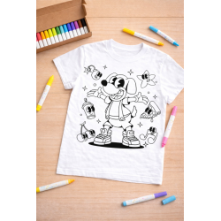Tshirt à colorier Chien