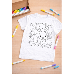 Tshirt à colorier Lapin